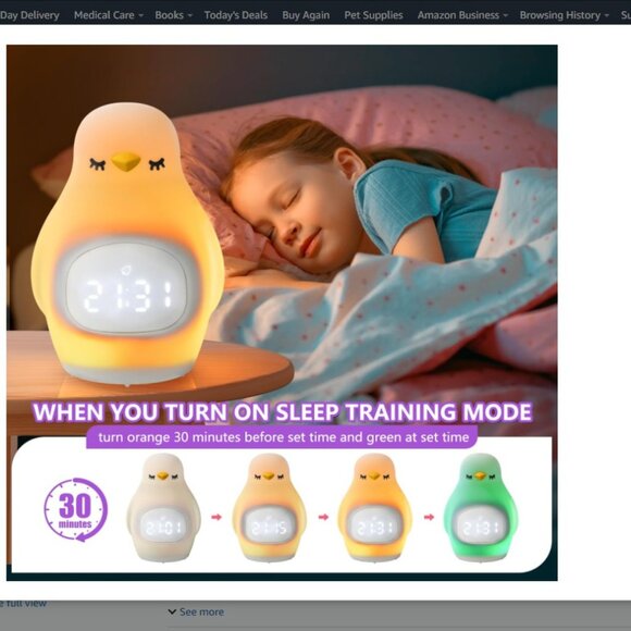 Sleep Training Alarm Clock for Kids - Picture 3 of 4